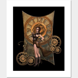 Steampunk women Posters and Art